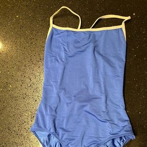 Mariia "M2 Women's Strappy Back" Blue Leotard w/ Gray Straps